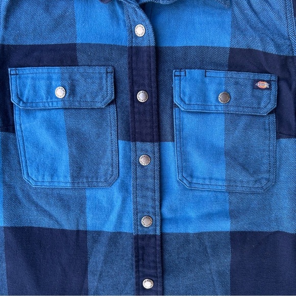Dickies Unisex Blue Plaid Shirt - Picture 4 of 7